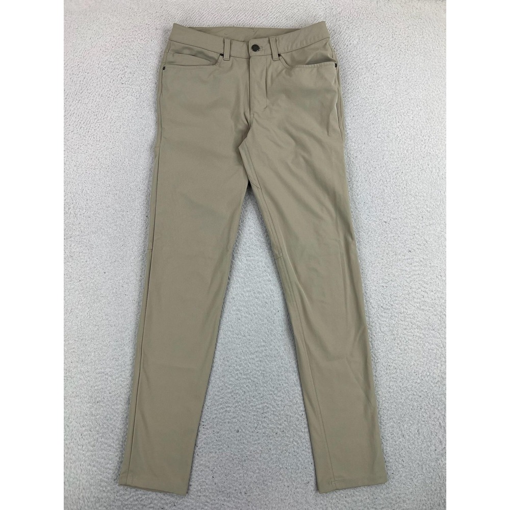 Lululemon ABC Slim Pants Men's 28x32 Beige Warpstreme Performance LM5ADAS